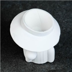 Фигурное кашпо для цветов «Девочка со жвачкой», 50 мл, 11×9×9 см, гипс, белое