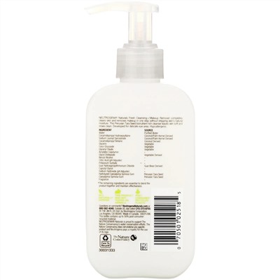 Neutrogena, Neutrogena, Naturals, свежесть и очистка + средство для снятия макияжа, 177 мл (6 жидких унций)