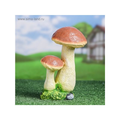 Садовая фигура из полистоуна «Грибы-подосиновики», 20×12×24 см