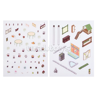 Набор наклеек "Домик панды"