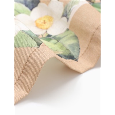 Дорожка на стол Этель Camellia 40×146 см, 100% хлопок, саржа 190 г/м², бежевая