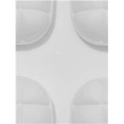 Форма для муссовых десертов и выпечки Доляна «Перина», 29×17×3 см, 6 ячеек (6.5×6.5 см), силикон, белая