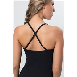 Платье комбинация летнее пляжное на бретельках кулирка