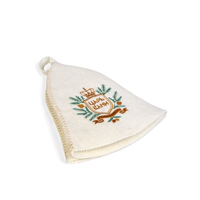 Шапка для бани и сауны «Царская», шерсть 50%, полиэфир 50%, набор 2 шт.