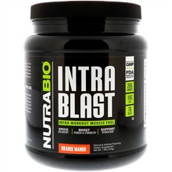 NutraBio Labs, Intra Blast, питание для мышц во время тренировки, апельсин и манго, 724 г (1,6 фунта)