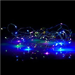 Электрогирлянда светодиодная Роса, 20 м, 200 ламп, USB, пульт, цветная