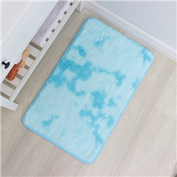 Коврик Доляна «Пушистик», 50×80 см, голубой