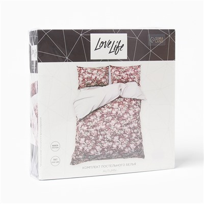 Постельное бельё евро LoveLife Autumn, жатка
