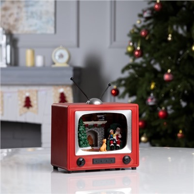 Светодиодная фигура «Рождественский вечер» 15.5×14×10.5 см, полистоун, батарейки ААх3 (не в комплекте), USB, свечение мульти