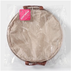 Корзина для хранения с ручками круглая Доляна My Basket, 30×30×13, бежевая