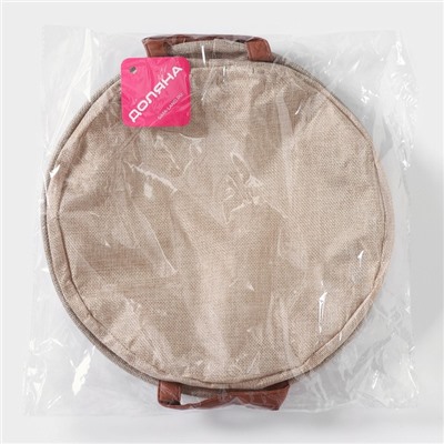 Корзина для хранения с ручками круглая Доляна My Basket, 30×30×13, бежевая