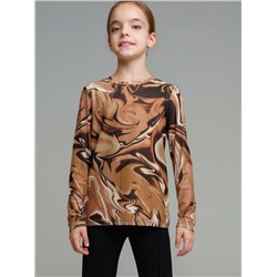 Фуфайка трикотажная для девочек (футболка с длинными рукавами)