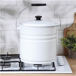 УЦЕНКА Ведро эмалированное, 12 л, белое