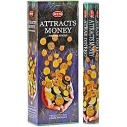 HEM Благовония шестигранник упаковка 6шт: Attract Money  (1 блок)