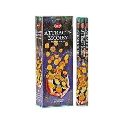 HEM Благовония шестигранник упаковка 6шт: Attract Money  (1 блок)
