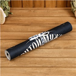 Коврик - лежак для бани и сауны с принтом «Крутой мужик, самый лучший на свете», 150×50 см, полиэфир 70%, шерсть 30%, «Банная забава»