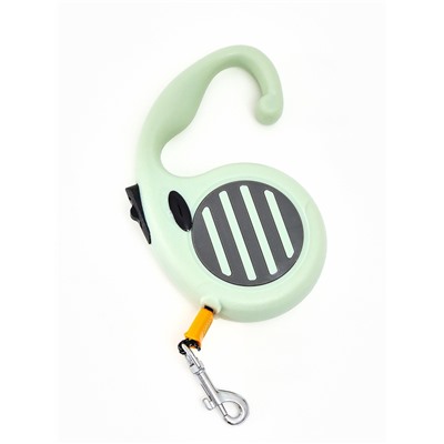 Рулетка - поводок для собак, лента 3 м, зелёная