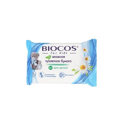 Влажная Туалетная Бумага 45листов BioCos для детей