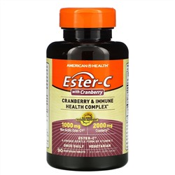 American Health, Ester-C с клюквой, 90 растительных таблеток