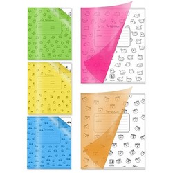 Тетрадь  12л клетка с пластиковой обложкой НЕОН ЗОО MIX 12-8412 Проф-Пресс