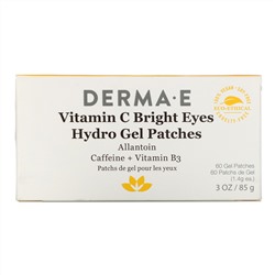 Derma E, Bright Eyes, гидрогелевые патчи с витамином C, 60 патчей, 85 г (3 унции)
