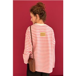 Блузка  STRIP111/01/Белый, розовый