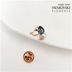 Брошь-значок с кристаллами Swarovski