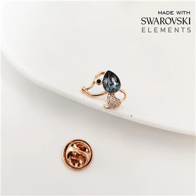 Брошь-значок с кристаллами Swarovski