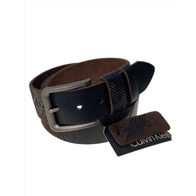 Ремень мужской из натуральной кожи, цвет черный