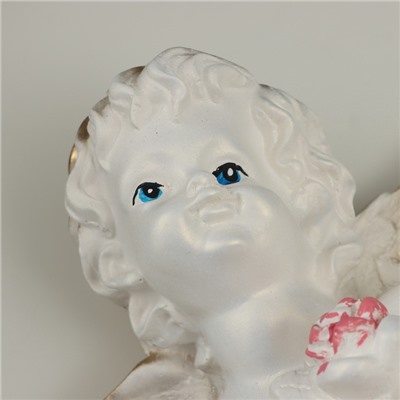 УЦЕНКА Фигура "Ангел большой" перламутр 44х20х15см