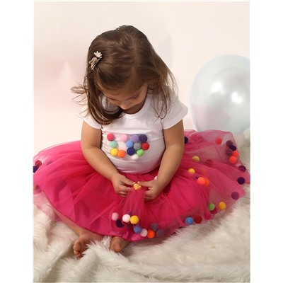 Юбка-пачка с помпонами UB12