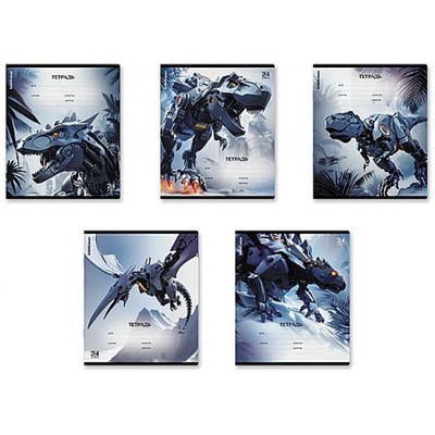 Тетрадь  24л клетка "Techno Dino" MIX 64850 ErichKrause