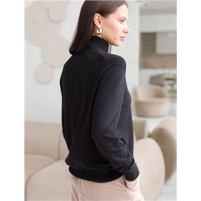 Свитер тонкой вязки из хлопка с кашемиром