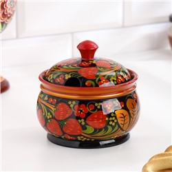 УЦЕНКА Сахарница «Ягодка», большая, 400 мл, 13×15 см, хохлома