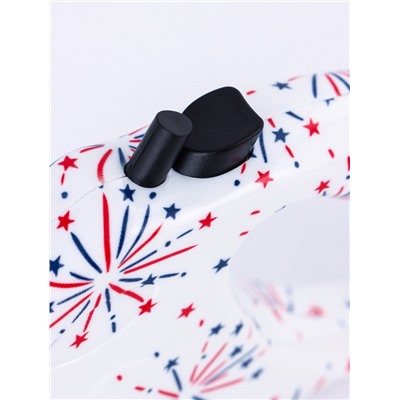 Рулетка «Салют», 5 м, до 35 кг, принт, белая