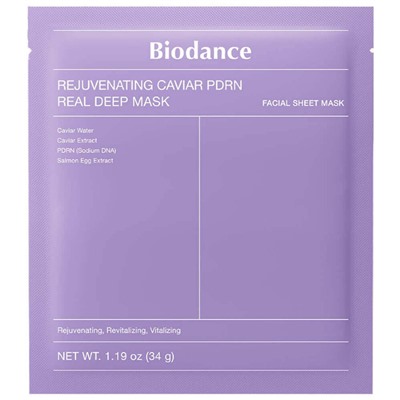 Biodance Ночная гидрогелевая маска с ПДРН и икрой Rejuvenating Caviar PDRN Real Deep Mask