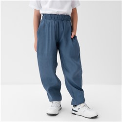 Брюки для мальчика KAFTAN Linen, размер 30 (98-104 см), синие