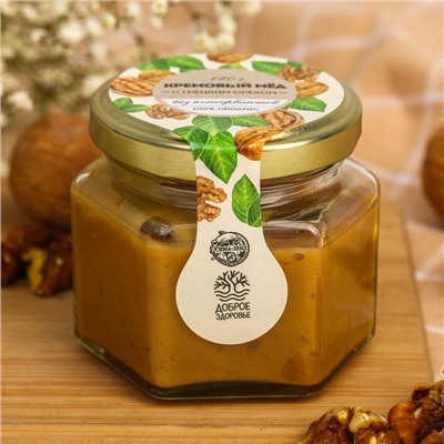 Мёд кремовый ORGANIC, с грецким орехом, 120 г