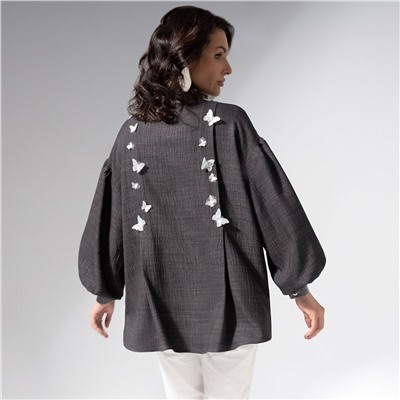 Рубашка с объемным декором, Нежный шум