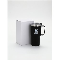 Термокружка «Стань бодрее», 500 мл, чёрная