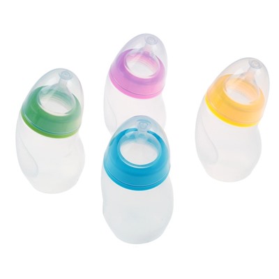 Набор для вскармливания животных DIIL, бутылочка 180 мл, 2 соски и ёршик, микс цветов