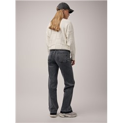 Plus size CONTE CON-681 Джинсы wide leg оксидной варки с необработанным краем