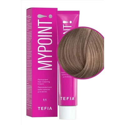 TEFIA Mypoint 9.81 Перманентная крем-краска для волос / Очень светлый блондин коричнево-пепельный, 60 мл KRISTALLER, 1112350