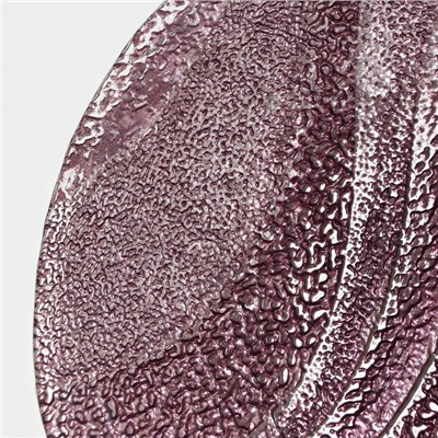 Тарелка подстановочная «Драхна», d=33 см, стекло, бордовая