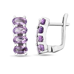 Серьги, аметист, Сена