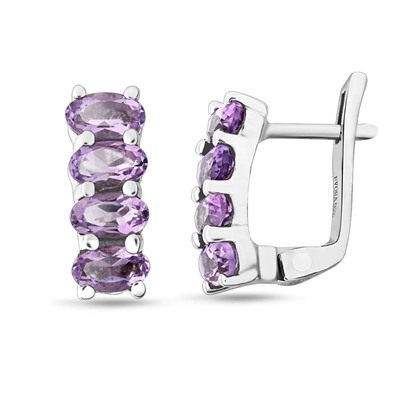 Серьги, аметист, Сена