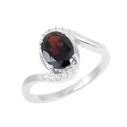 Кольцо из серебра гранат, Кипр