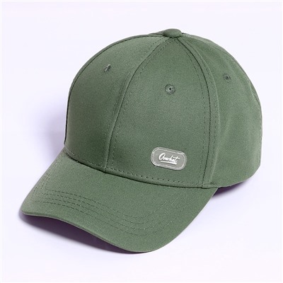 Кепка детская для мальчика, оливковая, рр, 54 см