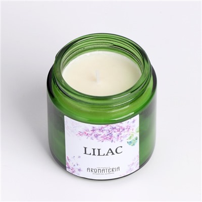 Ароматическая свеча в банке из соевого воска Spring Flowers. Lilac, 25 ч, 120 мл, сирень