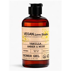 Подарочный набор женский VEGAN.Love.Studio, гель для душа, мыло для рук, парфюмированный, ваниль, амбра, мускус